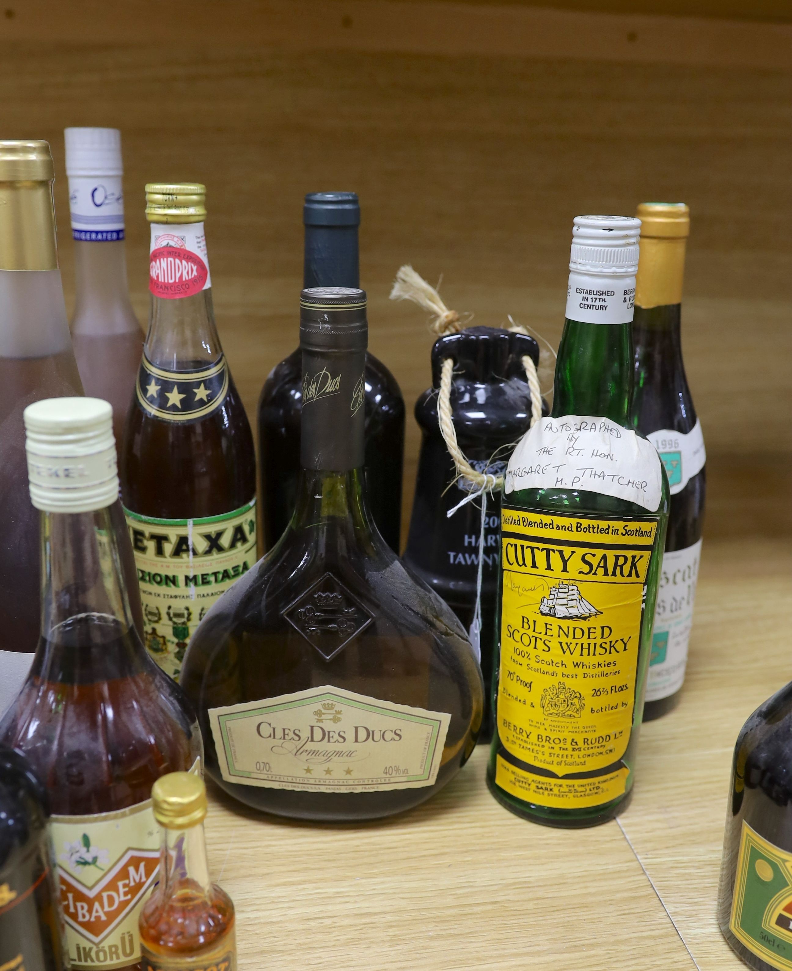 A quantity of various spirits, ports, etc. (21)